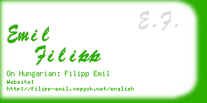 emil filipp business card